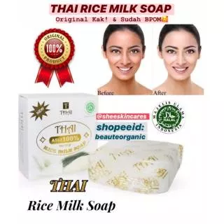 (BISA COD/BER BPOM) THAI RICE MILK SOAP/SABUN BERAS SUSU ORIGINAL THAILAND/SABUN BERAS