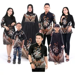 Setelan Batik Couple keluarga sania ruffle ori ndoro jowi dnt motif ayam