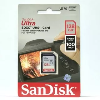 Memory Card Kamera Sandisk Ultra SDXC 128gb 100mb/s / SD Card 128 gb