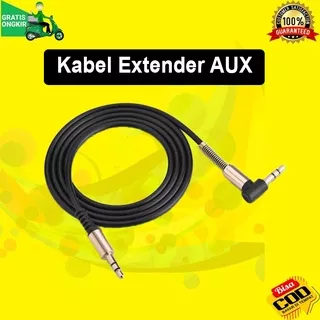 Kabel AUX Audio Extender Jack 3.5mm Male to Male HiFi Bentuk L kabel usb 1M Aksesoris HP HMR281