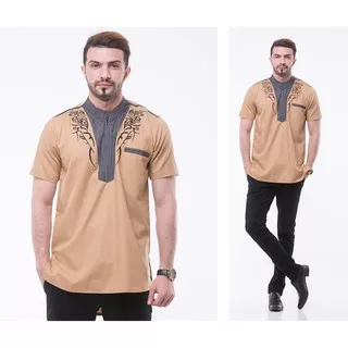 Baju Koko Cambray Coklat Terbaru Berbahan Toyobo Massimo Tersedia 4 Warna