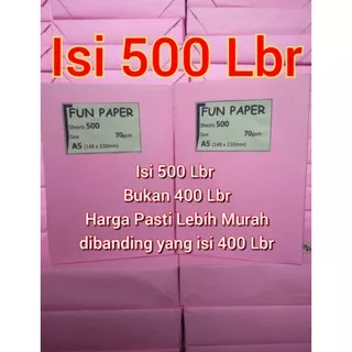 Kertas HVS A5 70 Gr  (Putih) / Harga 1 Rim (500 Lembar)