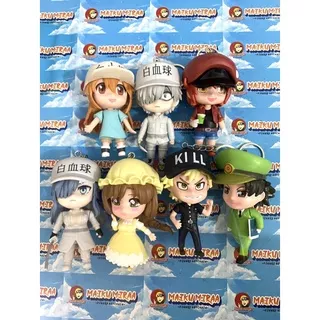 Figure Keychain / Gantungan Kunci Anime Cells at Work Hataraku Saibo Platelet white red blood u1196 macrophage anone