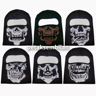 Masker Motor Ninja Elastis Motif Tengkorak Murah Unisex Pria Wanita