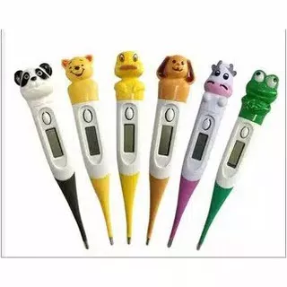 [50gr] Termometer Thermometer Digital Elastis Anak Karakter Kartun Animal Kid Kids Hewan Binatang
