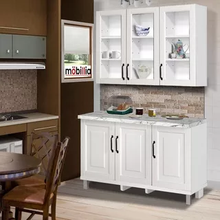 Kitchen set minimalis- rak dapur putih modern
