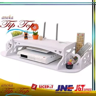 Rak Dinding Serbaguna TV - Multifunction Floating Rack Kabel PS Modem