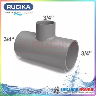 Tee pvc Rucika 3/4 inch AW | Tee pipa Pvc 3/4 inch
