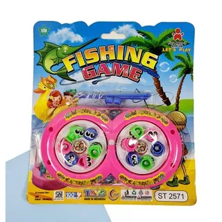Mainan Pancing Ikan Magnet / Mainan Kolam Pancing / Mainan Pancing Putar