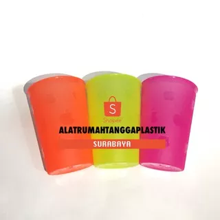 12pcs Gelas Plastik/ Gelas Murah/ Gelas Souvenir Apel Besar/ Gelas Gambar