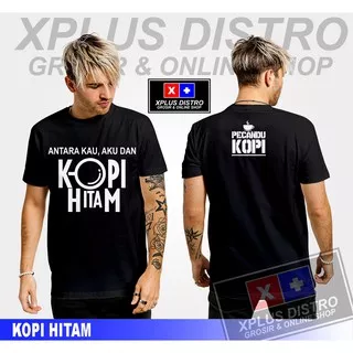 KAOS DISTRO KOPI HITAM/KAOS PENIKMAT KOPI/KAOS TUKANG KOPI KEREN BAHAN KATUN COMBED COD