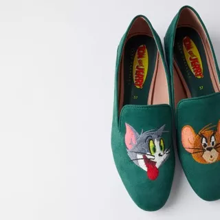 Sepatu Slip Zara Flat Loafer ZR 209 Tom n Jerry Sepatu Wanita Original