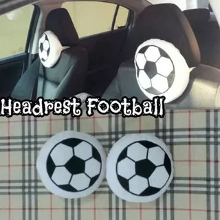 Set Bantal Sandaran Headrest Kepala Jok Mobil Boneka Football