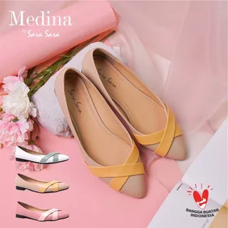 Sepatu Wanita SARA MEDINA Sepatu Cewek Terbaru Flat Shoes Wanita Sepatu Kerja Wanita Sepatu Slip On Wanita Keren Elegant Kekinian