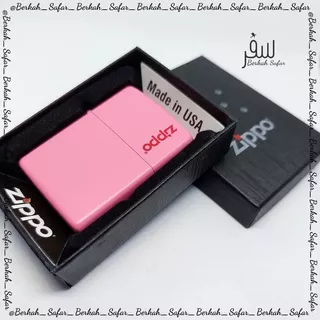 Korek Zippo Matte Pink Premium Lighter Logo Zippo Grade Ori - Free Box