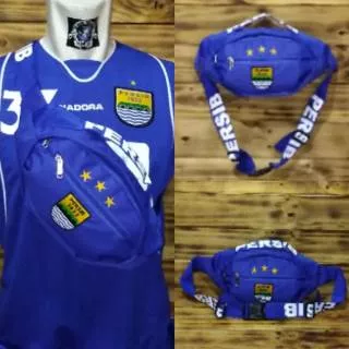 Tas slempang persib waisbag persib bandung border biru