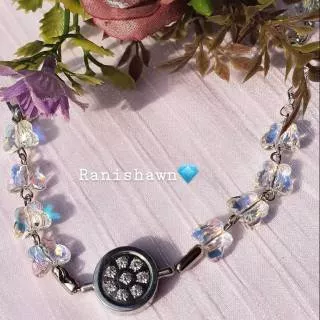 GELANG KRISTAL SWAROVSKI BUTTERFLY U. PENDANT LSW TWIN - HANYA JUAL GELANG NYA SAJA TANPA PENDANT