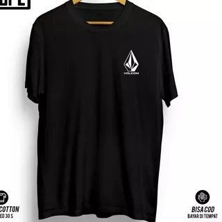 Promo~ Kaos Volcom Premium Branded Kaos Surfing Skating Baju Pria Wanita Tshirt Cotton Combed 30s Mu