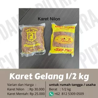 Karet Mentah / Karet Nilon 1/2 kg / Karet Gelang