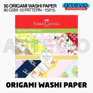 Kertas Origami Motif / Faber-Castell Washi Origami Paper - 15x15