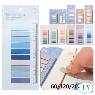 LY 60/120/200pcs Novelty Memo Pad Stationery Paster Sticker Sticky Notes Tab Strip Index Flags Bookmark Office Supplies Fashion Label Loose-leaf