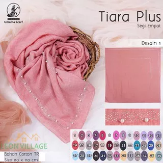 Kerudung TIARA PLUS UMAMA Scarf Hijab Jilbab Segi Empat Mutiara Design 1