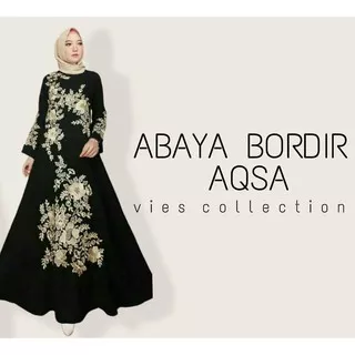 New Abaya Gamis Maxi Dress Arab Saudi Bordir AQSA Turki Umroh Dubai Turkey India