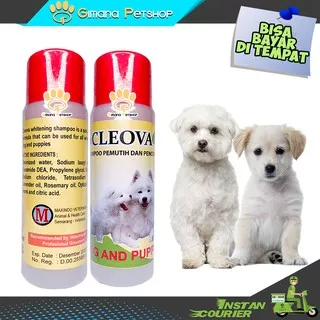 CLEOVA DOG 125ml Shampoo Pemutih Anjing Bulu Putih Penghilang Kotoran