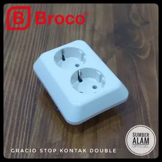 BROCO stop kontak double Gracio IB