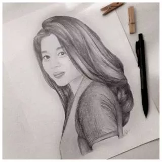 Jasa Lukis Wajah Hitam Putih