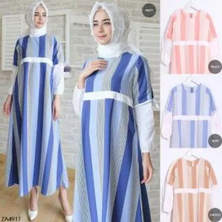 ORIGINAL KIREINA ZA 4 917 All Size L / Baju Gamis Muslimah Syari Maxi Dress Wanita Terbaru Populer