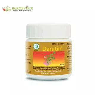 Borobudur Herbal - Secara tradisional digunakan untuk membantu meringankan tekanan darah tinggi yang ringan. DARATIN 100 PIL
