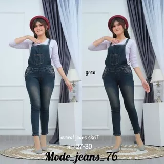 CELANA JEANS OVERAL STRIT & NON STRITT KAIN TEBAL TASYA OVERAL JEANS