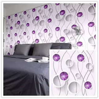 Wallpaper Sticker Dinding Polkadot Kristal - Wave Bulat Kristal Ungu - 45cm x 5 m POLKADOT UNGU TERSEDIA JUGA Wallpaper dinding 5 meter/Wallpaper dinding 3d mewah/Wallpaper dinding 3d /Wallpaper dinding kamar