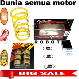 Paket Roler loler Roller+Pers cvt+pers kampas ganda kawahara Nmax,Aerox,Lexi,Soul gt125,m3,xeon