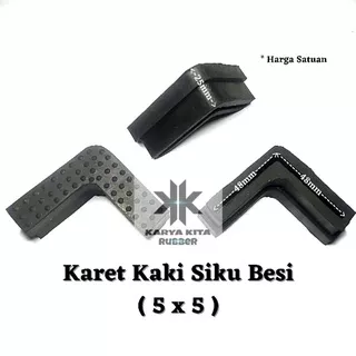 Karet Kaki Meja Kursi Rak Besi Siku 5x5