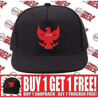 BUY 1 GET 1 FREE Snapback Cotton Garuda Indonesia