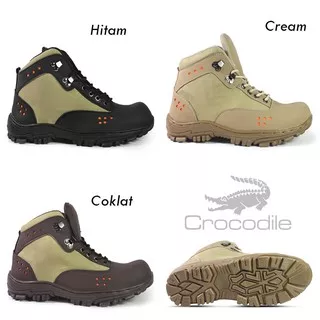 Men Sale !! Sepatu Pria Crocodile Tankers Safety Boots Airsoft Gun Ujungbesi Murah