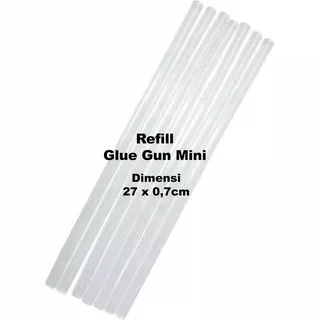 (27 x 0,7cm) Isi REFILL Lem Tembak Mini - Glue Gun Stick Refill Liquid