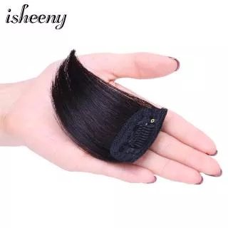 2 Pieces Human Hair Piece Clip In Mini Remy Hair Pieces On Both Sides For Men And Women