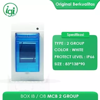 BOX MCB 2 GROUP IB OB LED INDICATOR / RUMAH BOX PANEL MCB / FUSE BOX M