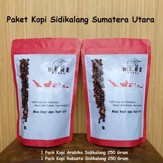 PAKET KOPI SIDIKALANG SUMATERA UTARA Indonesia 250 GRAM Arabika dan Robsuta Biji Bubuk Coffee Bean