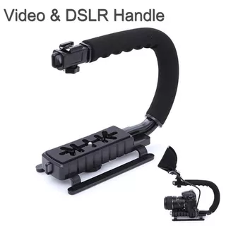 Camera Stabilizer Grip Video Handle C Shape DSLR GoPro Kamera Stand