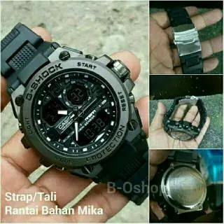 FREE BOX jam tangan gshock rantai mika gwn-8600 gun metal