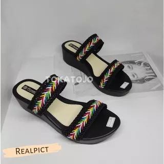 Sandal kepang wanita turky terbaru 2022 di jamin realpict harga murmer sandal wedges wanita terabru 2022