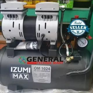 Mesin Compressor oilles/kompressor oilles angin 1 HP 24L OM1024 IZUMI