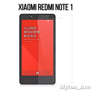 Clear Tempered Glass XIAOMI REDMI NOTE 1 3G 4G Anti Gores Kaca Screen Guard Antigores 9H Bening