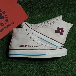 SEPATU CONVERSE HIGH 70s PARCHMENT GOLF LE FLEUR EGRET BLUE 100% GRADE ORIGINAL BNIB IMPORT VIETNAM SEPATU CONVERSE PRIA WANITA