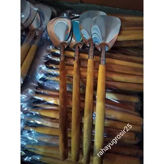 Spatula Gagang Kayu / Siamsi Gagang kayu Harga 1pcs