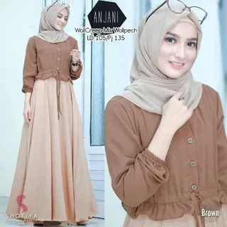 Baju Gamis Syari Wanita Terbaru / Anjani Dress / Gamis Busana Muslim Termurah